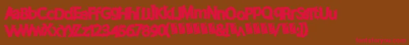 Chronicharvest Font – Red Fonts on Brown Background