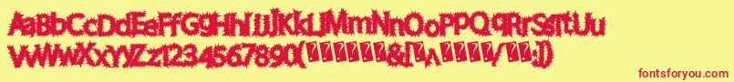 Chronicharvest Font – Red Fonts on Yellow Background