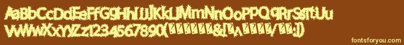 Chronicharvest Font – Yellow Fonts on Brown Background