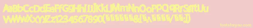 Chronicharvest Font – Yellow Fonts on Pink Background