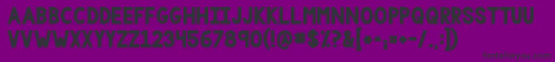 Kgonemorelightbig-Schriftart – Schwarze Schriften auf violettem Hintergrund