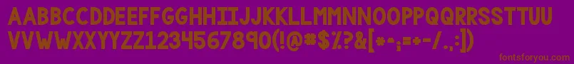 Kgonemorelightbig Font – Brown Fonts on Purple Background