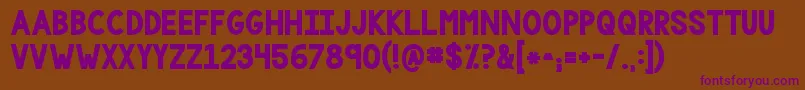 Kgonemorelightbig Font – Purple Fonts on Brown Background