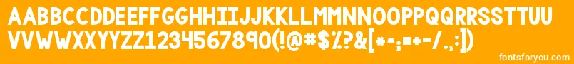 Kgonemorelightbig Font – White Fonts on Orange Background