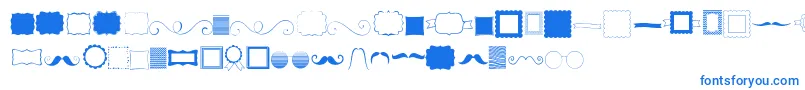 Kg Flavor And Frames Font – Blue Fonts on White Background