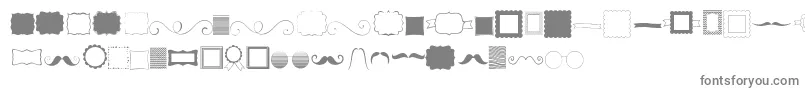 フォントKg Flavor And Frames – 白い背景に灰色の文字