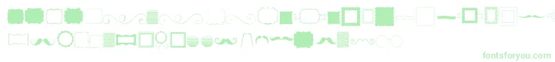 Kg Flavor And Frames-Schriftart – Grüne Schriften auf weißem Hintergrund