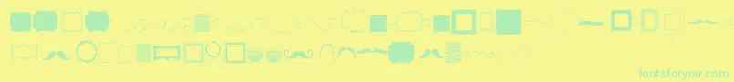 Police Kg Flavor And Frames – polices vertes sur fond jaune