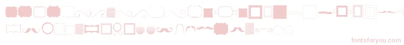 Kg Flavor And Frames-Schriftart – Rosa Schriften auf weißem Hintergrund