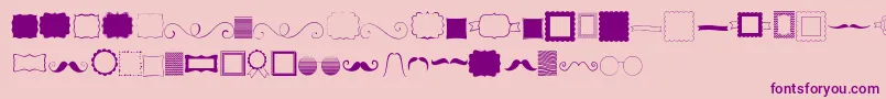 Police Kg Flavor And Frames – polices violettes sur fond rose