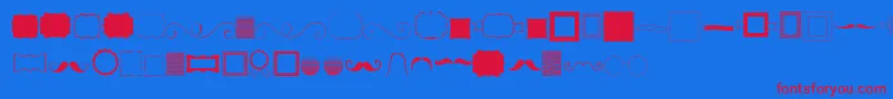 En savoir plus sur la police Kg Flavor And Frames Police Kg Flavor And Frames – polices rouges sur fond bleu
