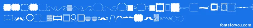 Police Kg Flavor And Frames – polices blanches sur fond bleu