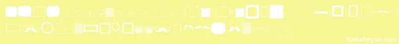 Шрифт Kg Flavor And Frames – белые шрифты на жёлтом фоне