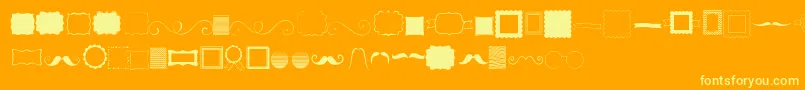Шрифт Kg Flavor And Frames – жёлтые шрифты на оранжевом фоне
