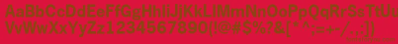 NewsGothicLtBold Font – Brown Fonts on Red Background