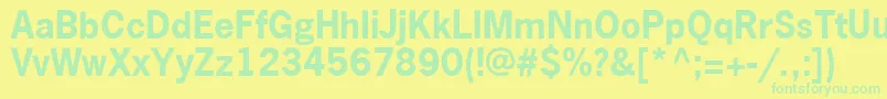 NewsGothicLtBold Font – Green Fonts on Yellow Background