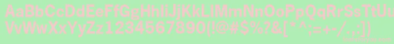 NewsGothicLtBold Font – Pink Fonts on Green Background