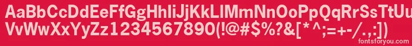 NewsGothicLtBold Font – Pink Fonts on Red Background