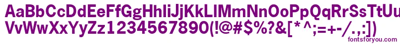 Czcionka NewsGothicLtBold – fioletowe czcionki