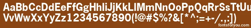NewsGothicLtBold Font – White Fonts on Brown Background