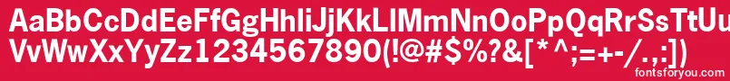 NewsGothicLtBold Font – White Fonts on Red Background