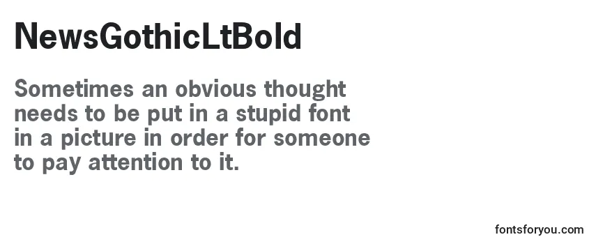 Review of the NewsGothicLtBold Font