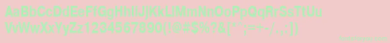 PragmaticacttBold75b Font – Green Fonts on Pink Background