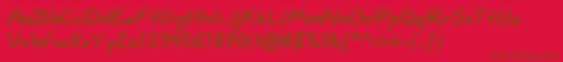 ShortHandBold Font – Brown Fonts on Red Background