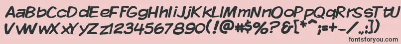 Vtckomixationregular Font – Black Fonts on Pink Background