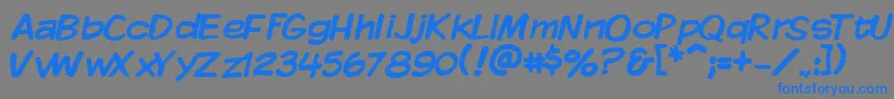 fuente Vtckomixationregular – Fuentes Azules Sobre Fondo Gris