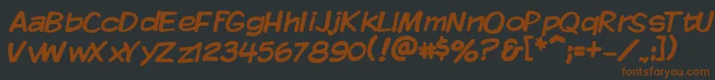 Vtckomixationregular Font – Brown Fonts on Black Background