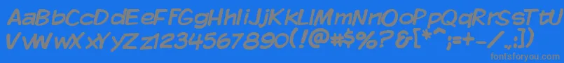 Vtckomixationregular Font – Gray Fonts on Blue Background