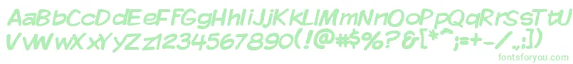 Vtckomixationregular Font – Green Fonts on White Background