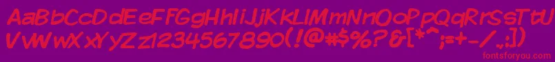 Vtckomixationregular Font – Red Fonts on Purple Background