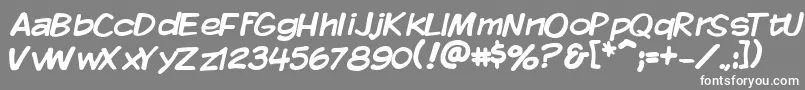 Vtckomixationregular Font – White Fonts on Gray Background