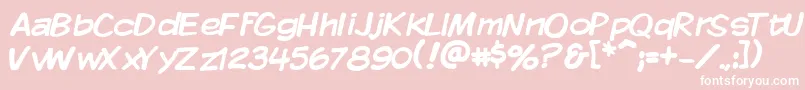 Vtckomixationregular Font – White Fonts on Pink Background