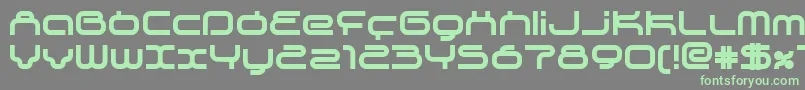 Czcionka Supeb – zielone czcionki na szarym tle