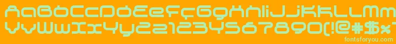 Czcionka Supeb – zielone czcionki na pomarańczowym tle