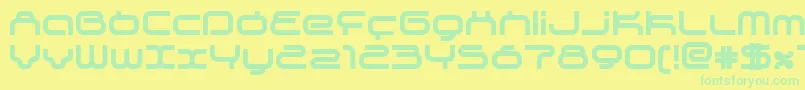 Police Supeb – polices vertes sur fond jaune