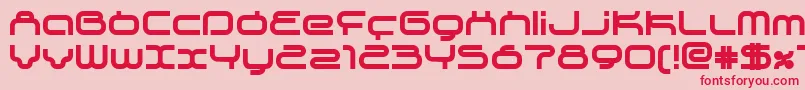 フォントSupeb – ピンクの背景に赤い文字
