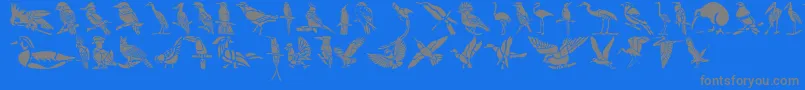 Czcionka HffBirdStencil – szare czcionki na niebieskim tle