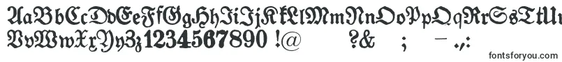 GotykPoszarpany-fontti – kuuluisat fontit