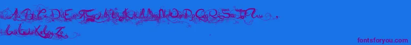 Arabia Font – Purple Fonts on Blue Background