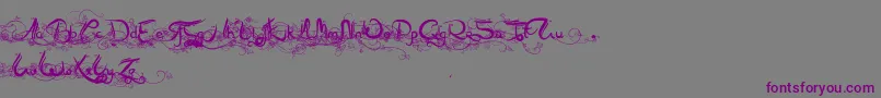 フォントArabia – 紫色のフォント、灰色の背景
