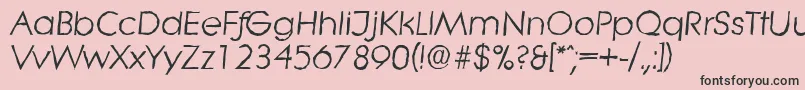 LiteraantiqueItalic Font – Black Fonts on Pink Background