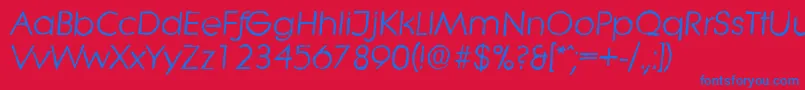 LiteraantiqueItalic Font – Blue Fonts on Red Background