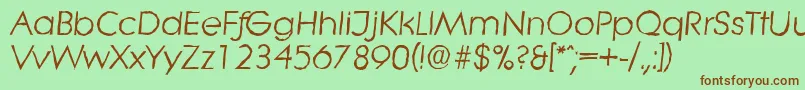 LiteraantiqueItalic Font – Brown Fonts on Green Background