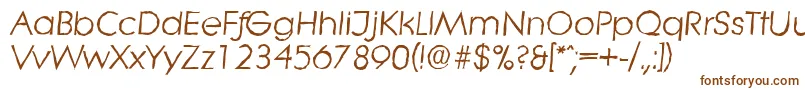 LiteraantiqueItalic Font – Brown Fonts on White Background