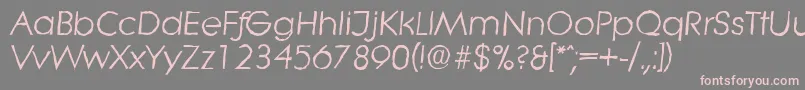 LiteraantiqueItalic Font – Pink Fonts on Gray Background