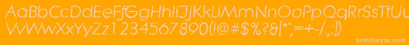 LiteraantiqueItalic Font – Pink Fonts on Orange Background